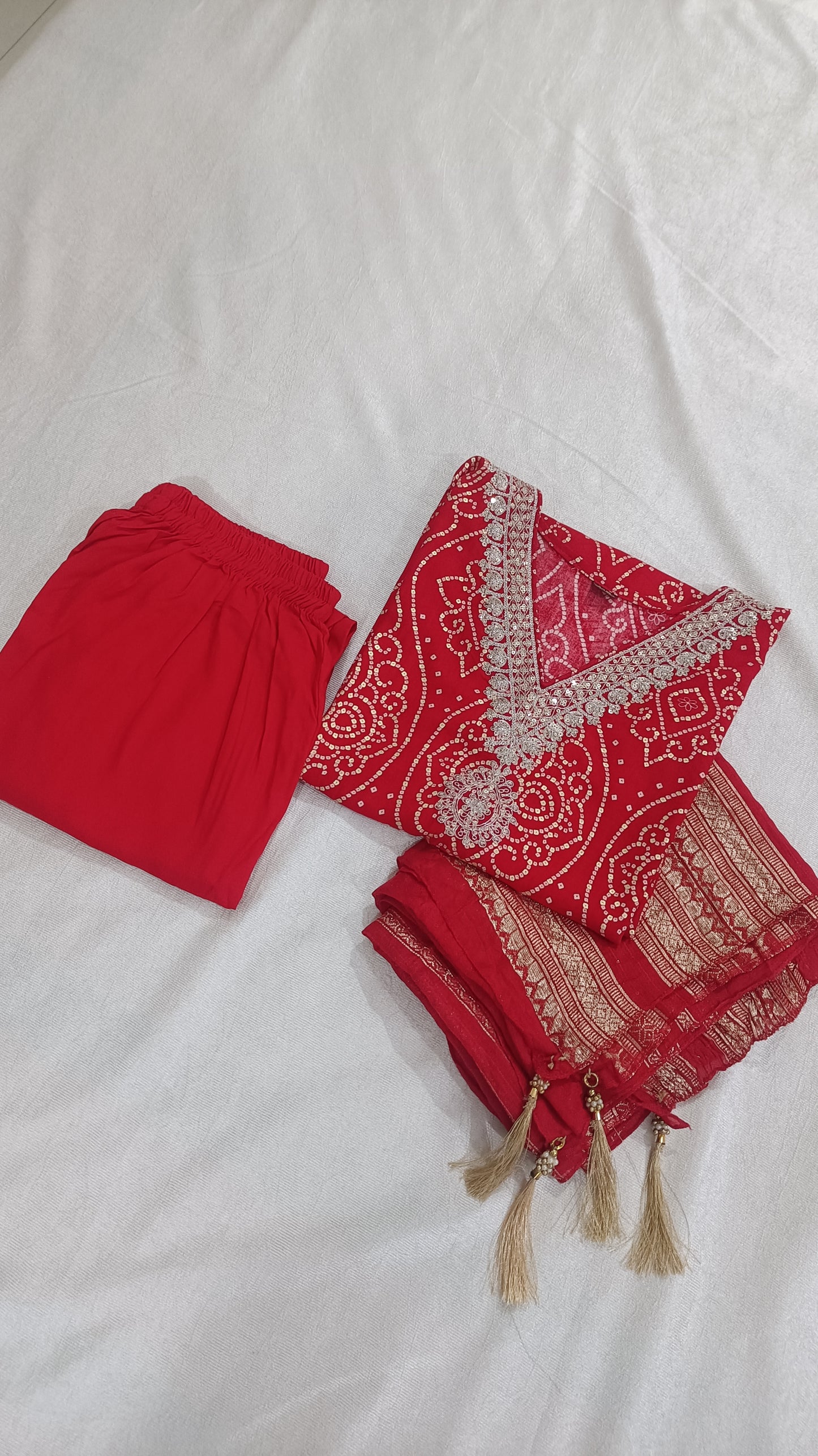 NYRA Red Premium Kurta with trouser and duppata
