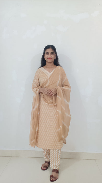 NYRA Women's Printed Kurta Set with Dupatta