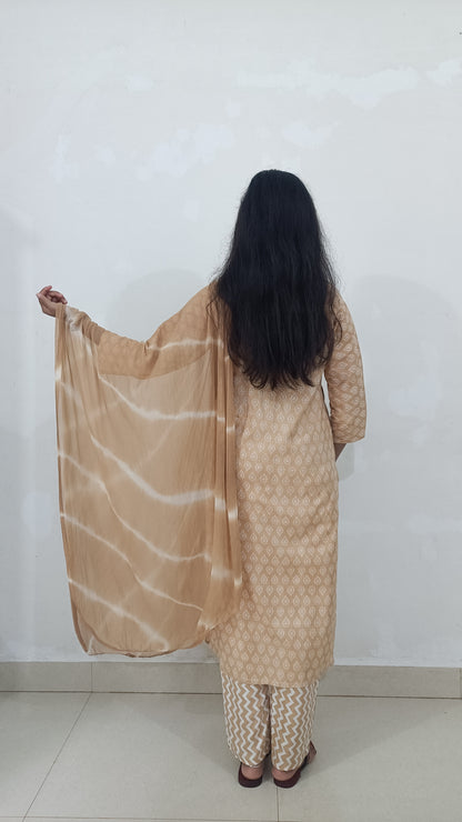 NYRA Women's Printed Kurta Set with Dupatta