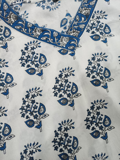 Floral Print Rayon Short Kurti