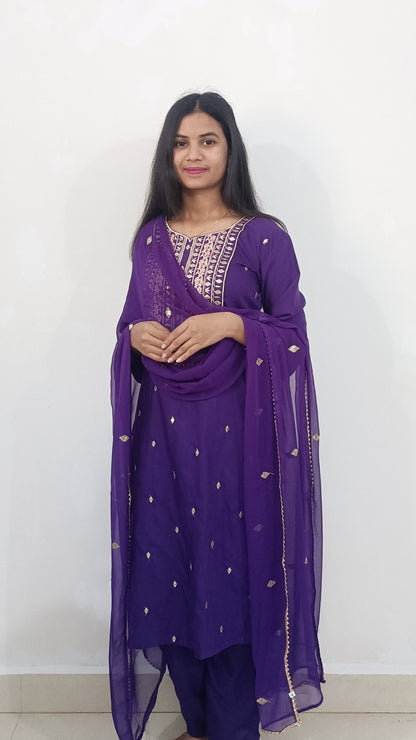 Purpule Women Kurta Set