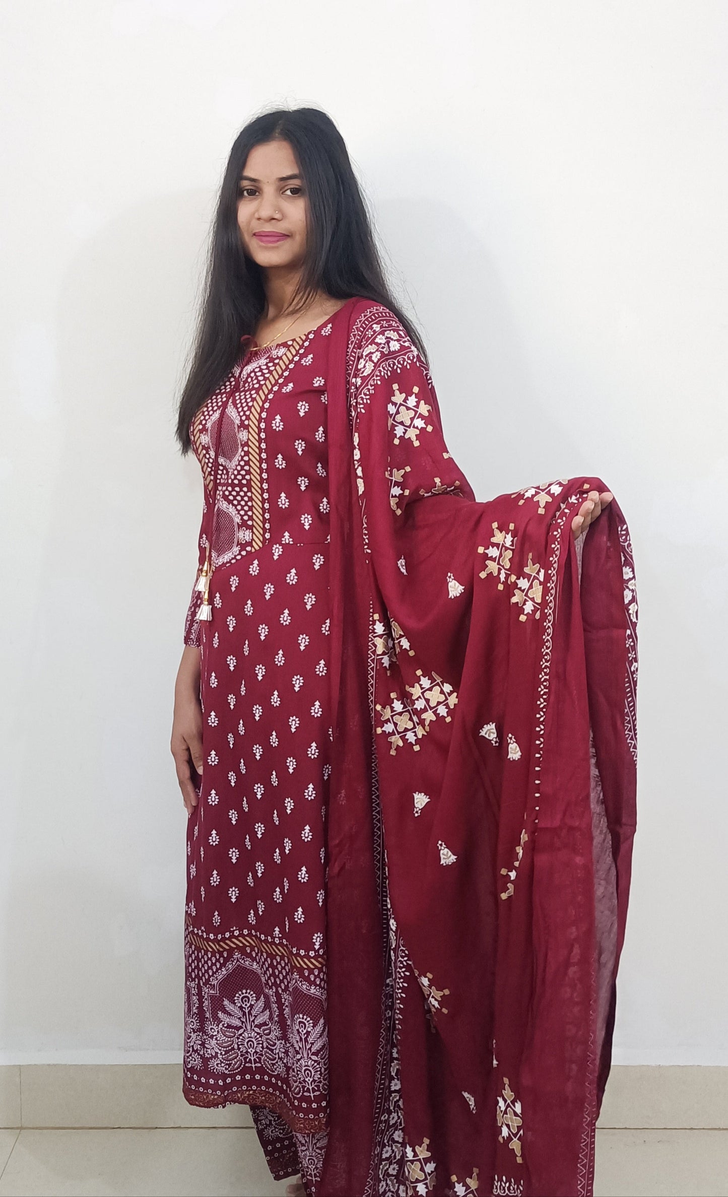 Maroon Kurta Set