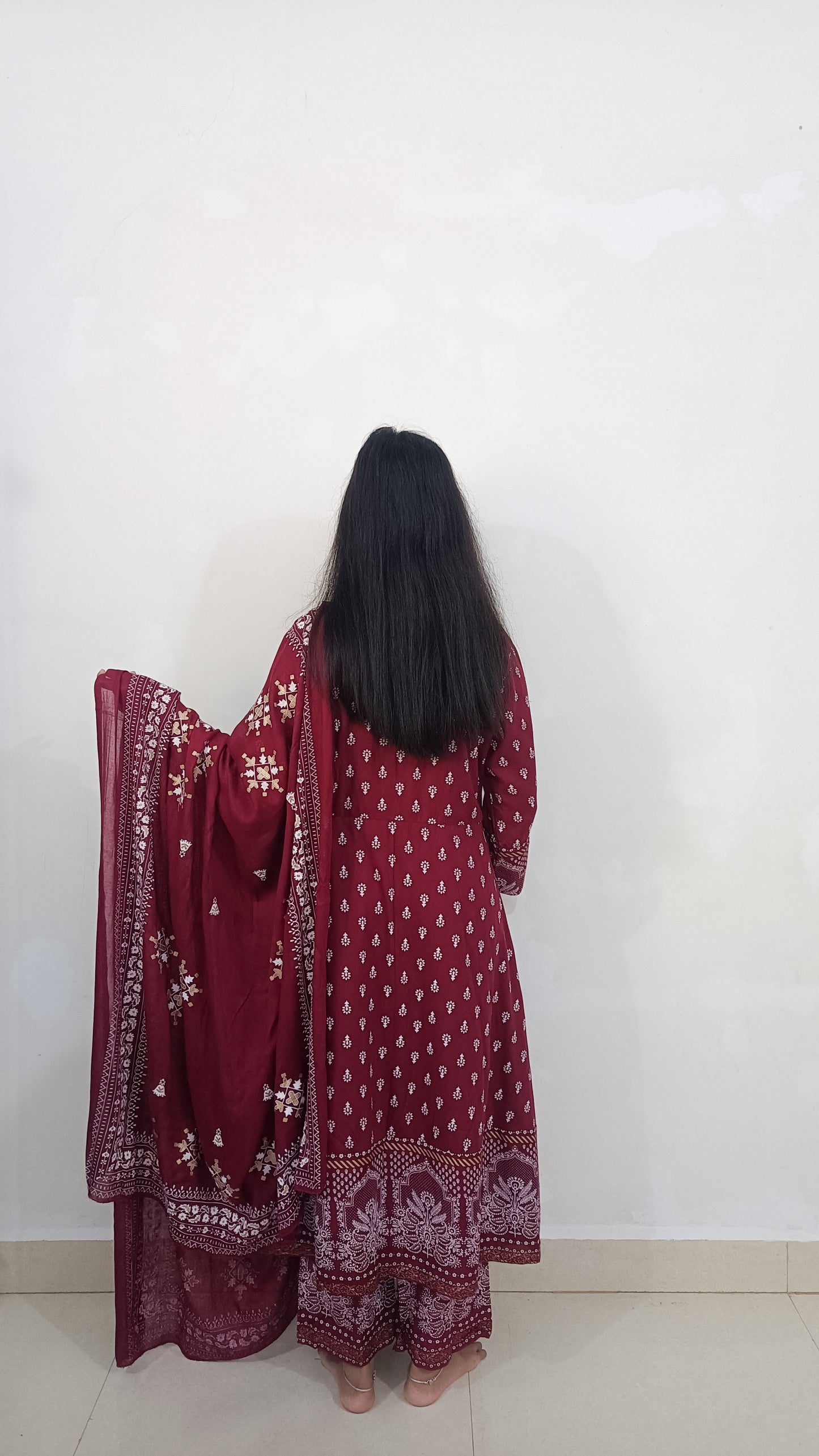 Maroon Kurta Set