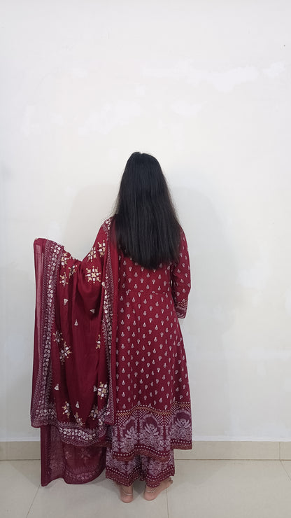 Maroon Kurta Set