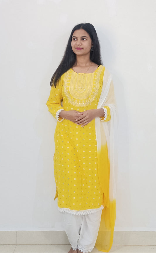 Yellow Women's Kurta set