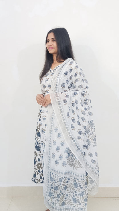 Floral Afghani Kurta Set