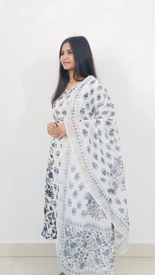 Floral Afghani Kurta Set