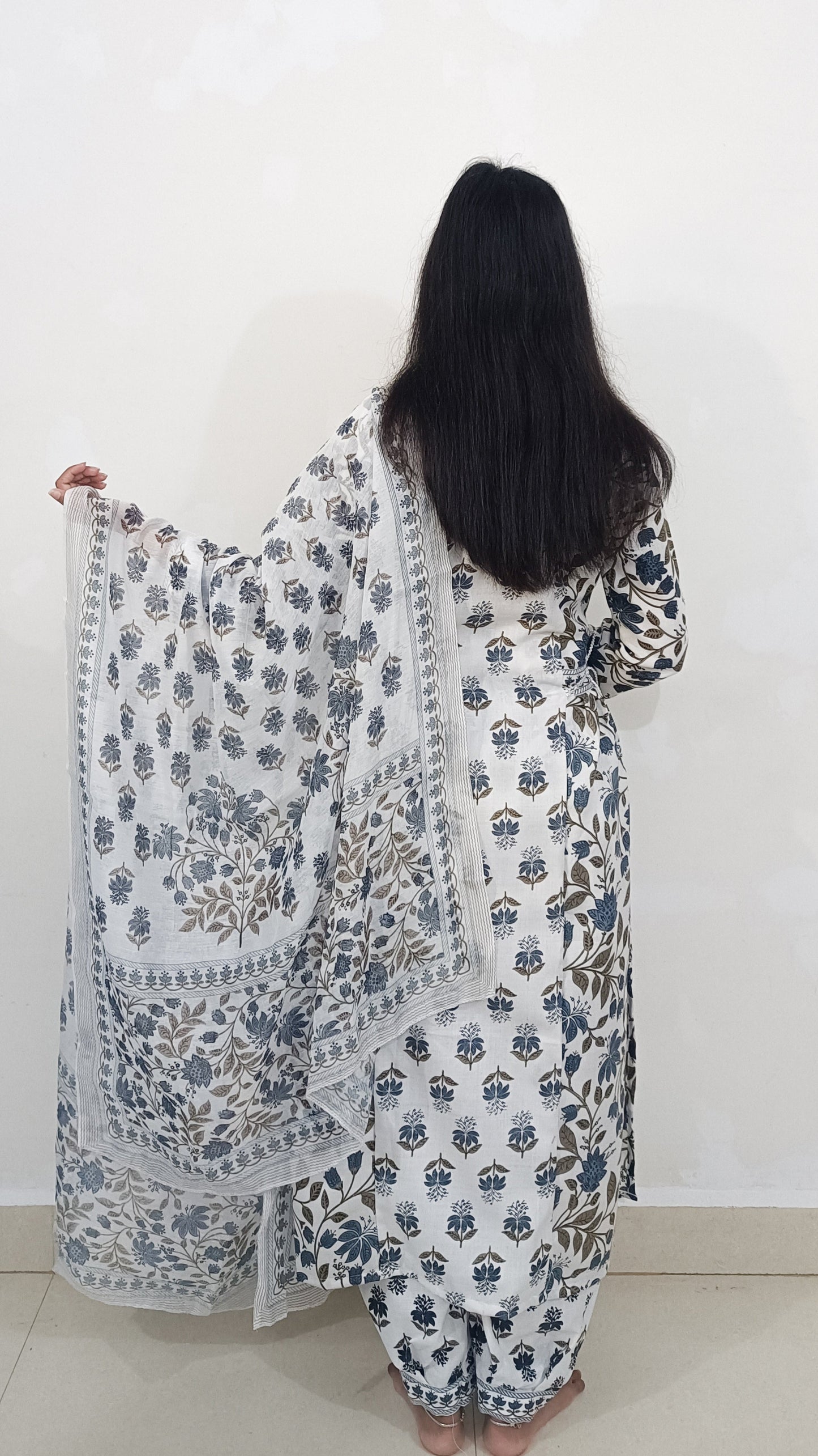 Floral Afghani Kurta Set