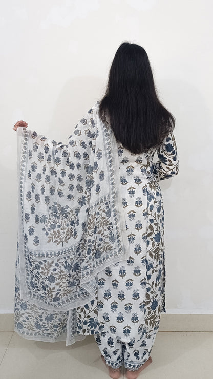 Floral Afghani Kurta Set