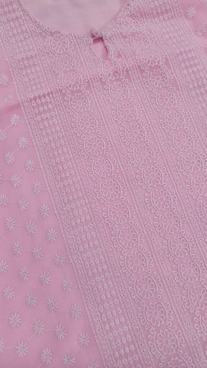 Pink Chikankari Kurti