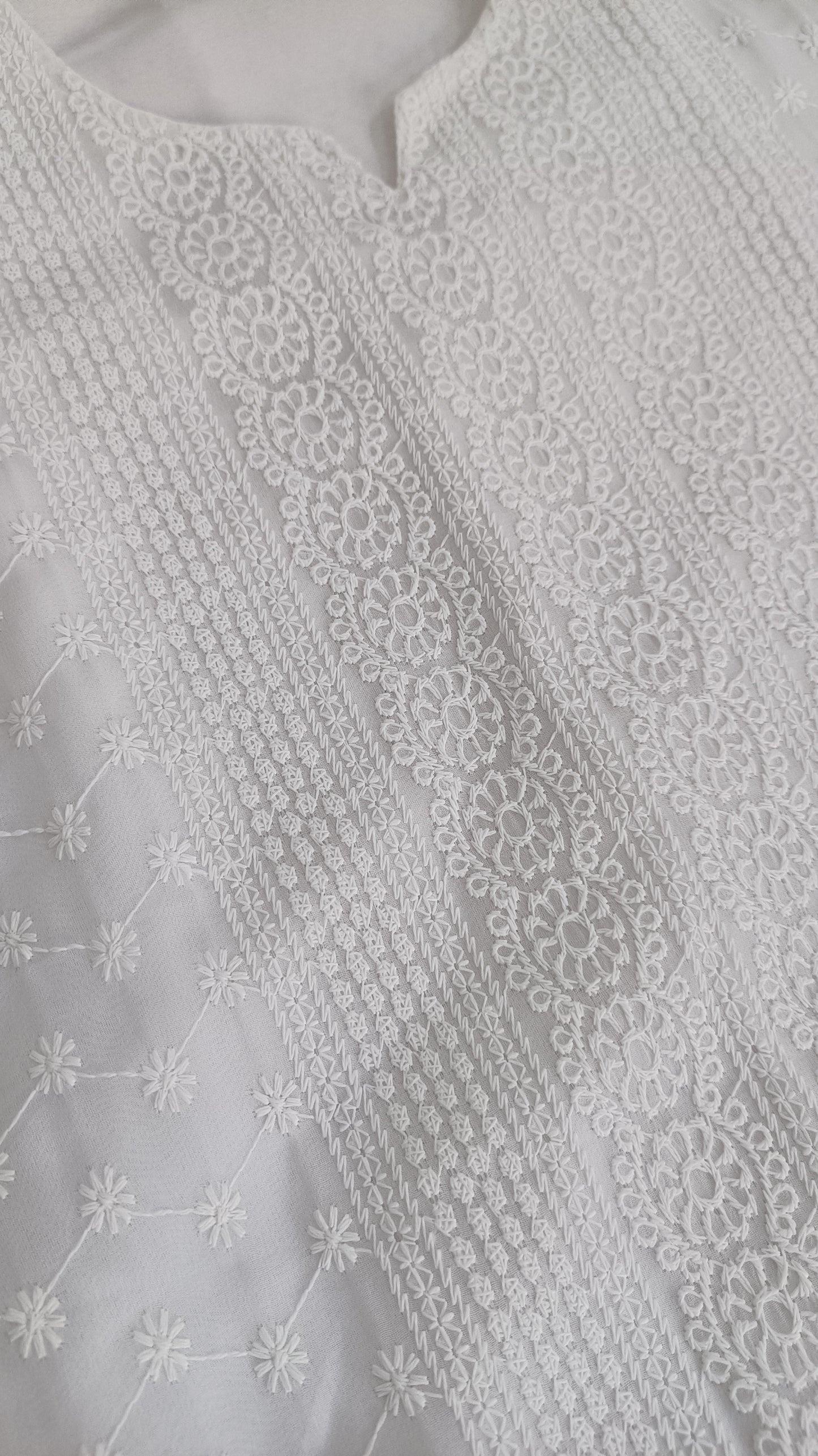 White Chikankari Kurti