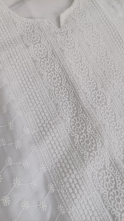 White Chikankari Kurti