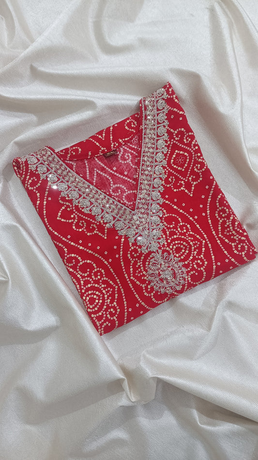 NYRA Red Premium Kurta with trouser and duppata