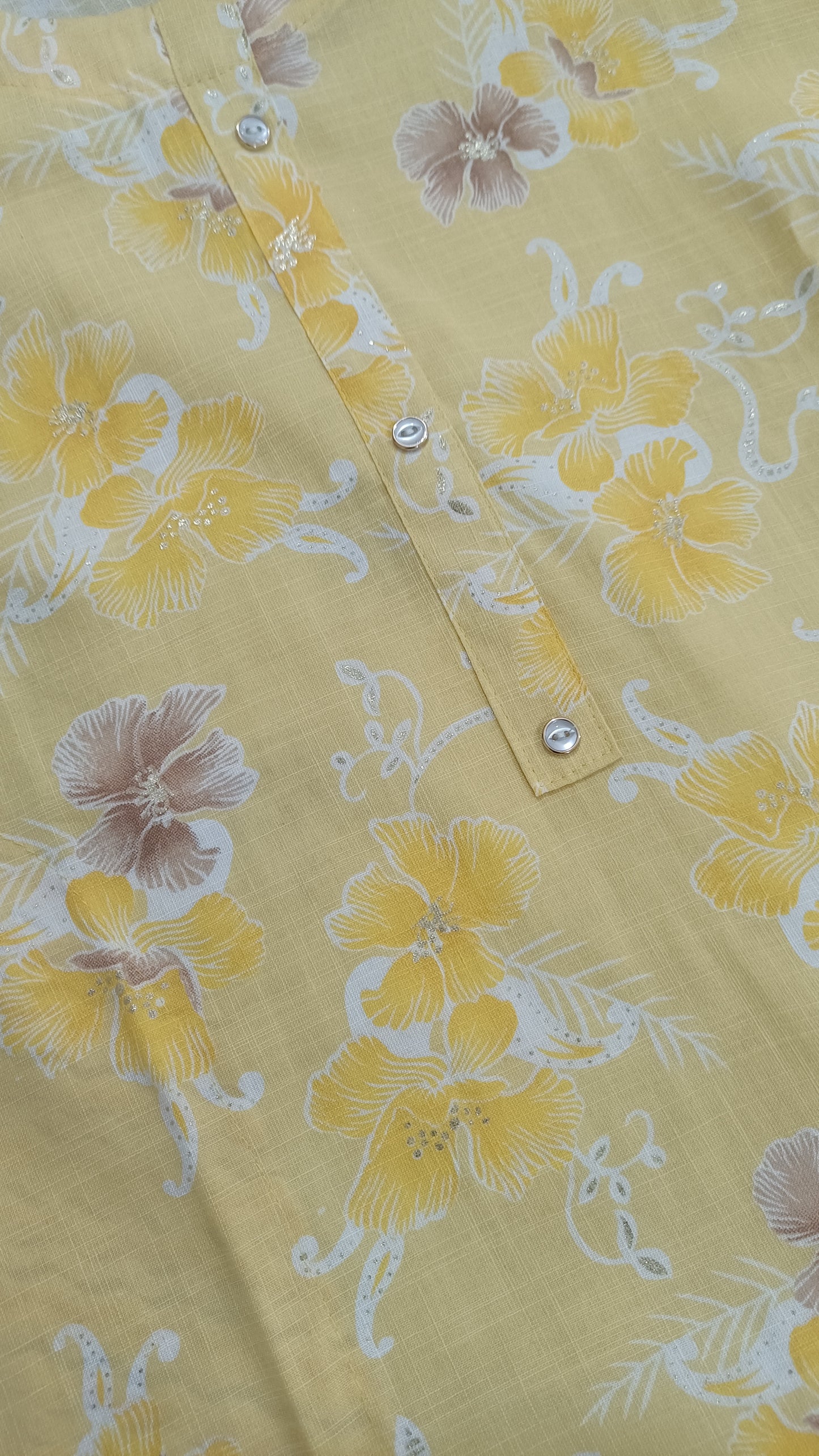 NYRA Yellow Floral Kurta With Trousers & Dupatta